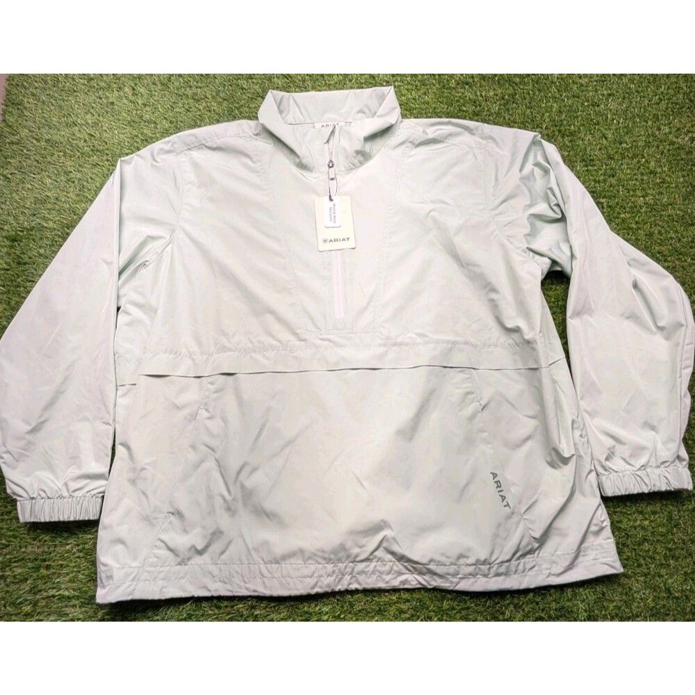 New Ariat Whisper Womens Pullover Jacket Silt Green Size XXL Water Resistant